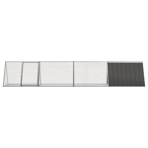 Клетка за зайци антрацит 403,5x80,5x71 см поцинкована стомана