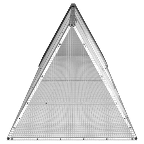 Клетка за зайци антрацит 403,5x80,5x71 см поцинкована стомана