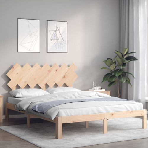 Рамка за легло с табла King Size масивно дърво