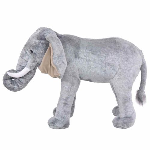 Плюшено слонче за яздене сиво XXL