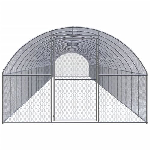 Птичарник на открито, 3x24x2 м, поцинкована стомана