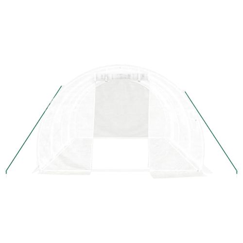 Оранжерия със стоманена рамка, бяла, 12 м², 4x3x2 м