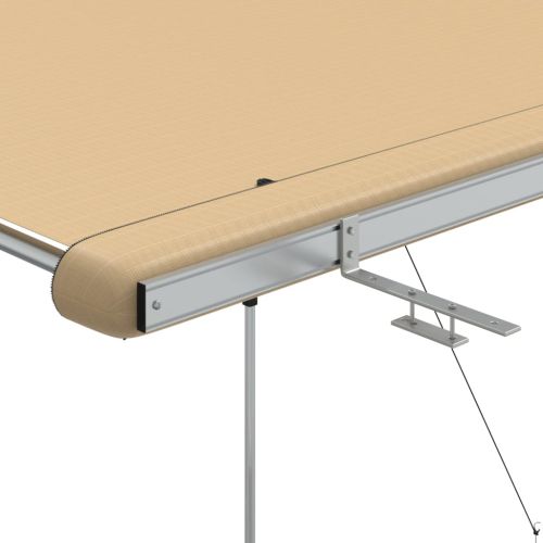 Тента за кемпер и каравана, 2,4x2x2,15 м, бежова