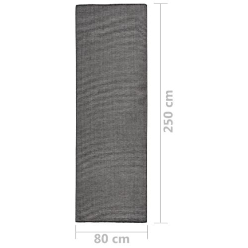Градински плоскотъкан килим, 80x250 см, сив