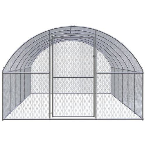 Птичарник на открито, 3x6x2 м, поцинкована стомана