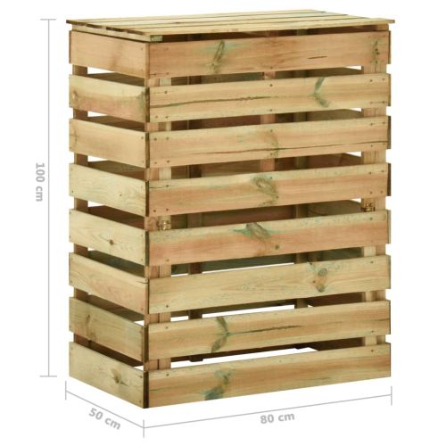 Градински ламелен компостер, 80x50x100 см, импрегниран бор