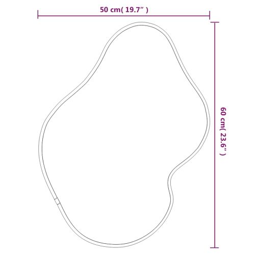 Стенно огледало злато 60x50 см