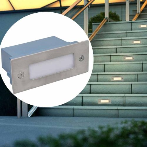 LED лампи за вграждане за стълбище, 12 бр, 44x111x56 мм