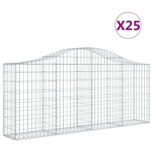 Габионни кошници арка 25 бр 200x30x80/100 см поцинковано желязо