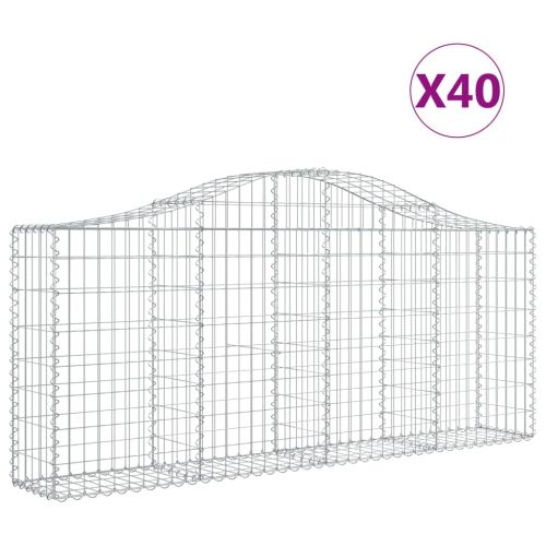 Габионни кошници арка 40 бр 200x30x80/100 см поцинковано желязо