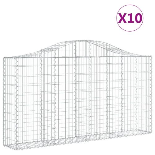 Габионни кошници арка 10 бр 200x30x100/120см поцинковано желязо