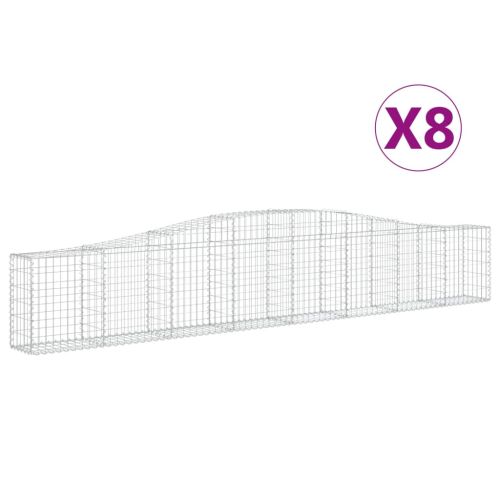 Габионни кошници арка 8 бр 400x30x60/80 см поцинковано желязо