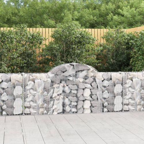 Габионни кошници арка 6 бр 200x30x80/100 см поцинковано желязо