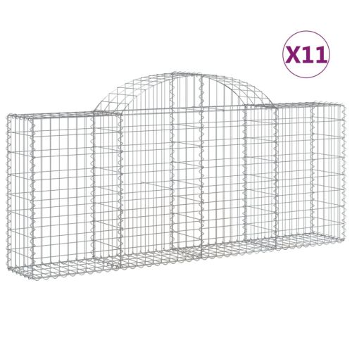 Габионни кошници арка 11 бр 200x30x80/100 см поцинковано желязо