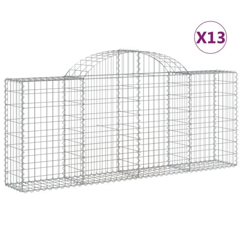 Габионни кошници арка 13 бр 200x30x80/100 см поцинковано желязо