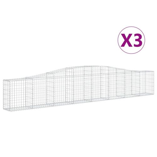 Габионни кошници арка 3 бр 400x30x60/80 см поцинковано желязо
