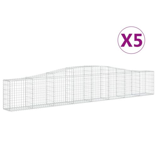 Габионни кошници арка 5 бр 400x30x60/80 см поцинковано желязо