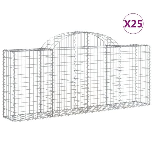 Габионни кошници арка 25 бр 200x30x80/100 см поцинковано желязо