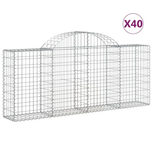 Габионни кошници арка 40 бр 200x30x80/100 см поцинковано желязо