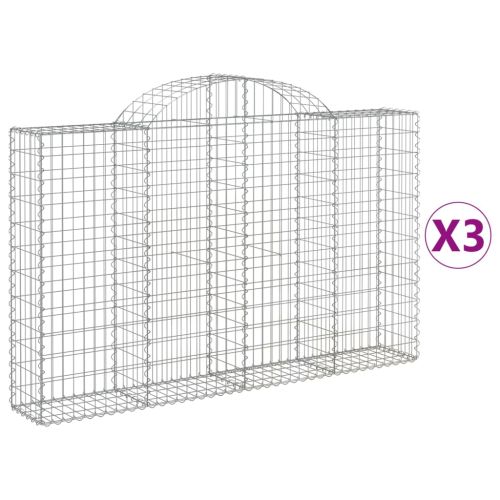 Габионни кошници арка 3 бр 200x30x120/140см поцинковано желязо