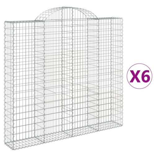 Габионни кошници арка 6 бр 200x30x180/200 см поцинковано желязо