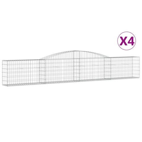 Габионни кошници арка 4 бр 400x30x60/80 см поцинковано желязо