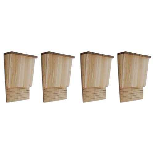 276009 Bat Houses 4 pcs 22x12x34 cm Wood (2x41293)