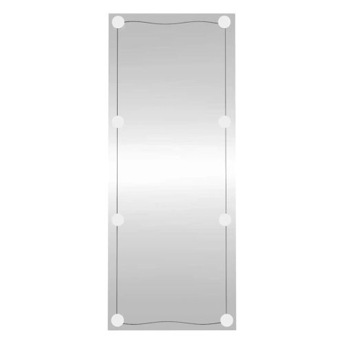 Стенно огледало с LED лампи 40x100 см стъкло правоъгълно