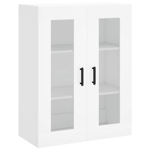 Стенни шкафове, 2 бр, бели, инженерно дърво