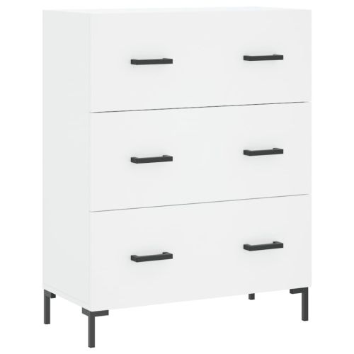 Висок шкаф, бял, 69,5x34x180 см, инженерно дърво