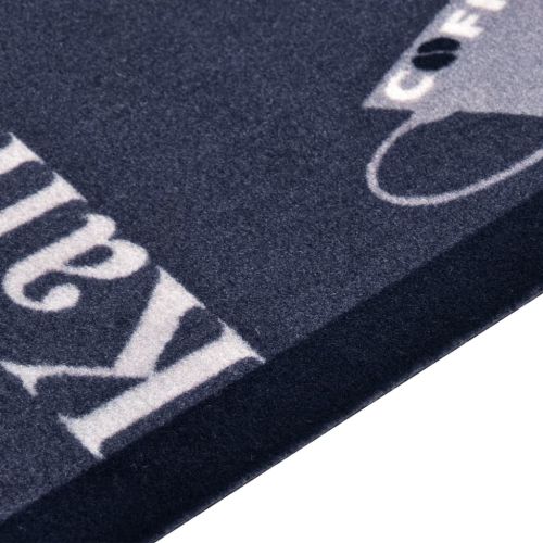 Кухненско килимче, перимо, син принт кафе, 60x180 см