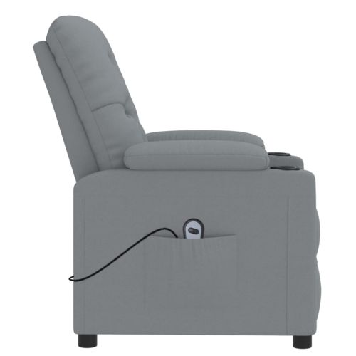 Електрически наклоняем стол, светлосив, текстил
