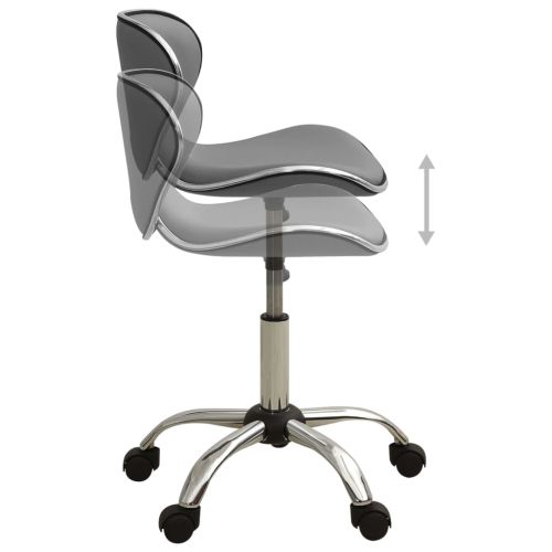 323678 Salon Spa Stool Grey Faux Leather
