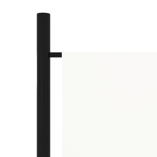 Параван за стая, 5 панела, бял, 250x180 см