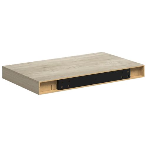 Окачени стенни рафтове, 4 бр, дъб, 40x23x3,8 см, МДФ