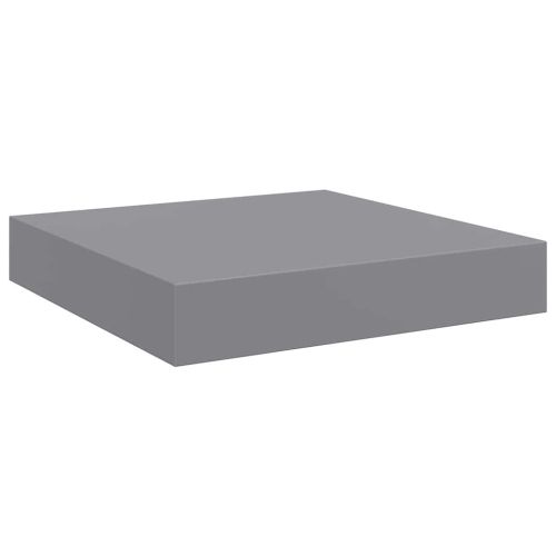 Окачени стенни рафтове, 2 бр, сиви, 23x23,5x3,8 см, МДФ