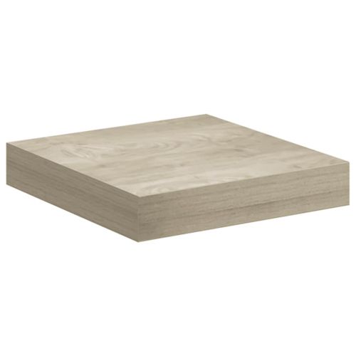 Окачени стенни рафтове, 2 бр, дъб, 23x23,5x3,8 см, МДФ