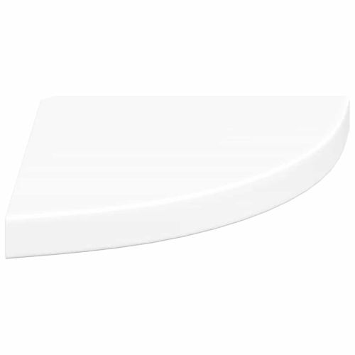 Плаващ ъглов рафт, бял, 35x35x3,8 см, MDF