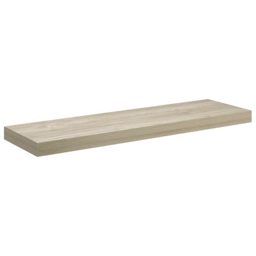 Окачени стенни рафтове, 4 бр, дъб, 80x23,5x3,8 см, МДФ