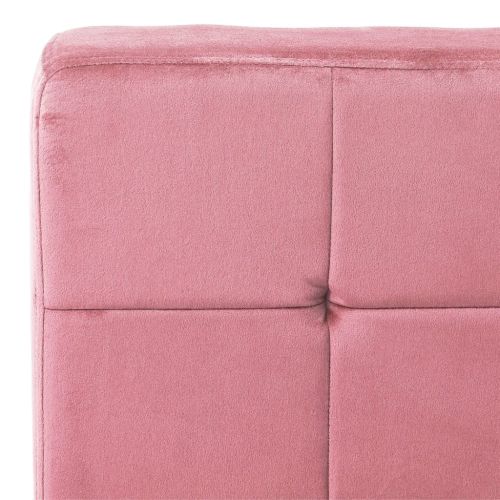 Стол за релаксация, 65x79x87 см, розов, кадифе