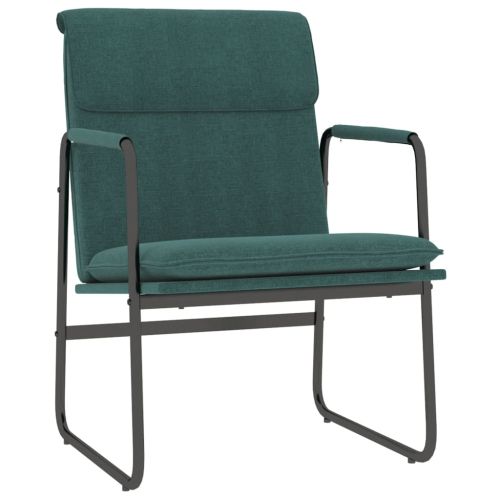 Стол шезлонг, тъмнозелено, 55x64x80 см, текстил