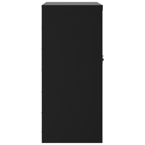 Шкаф за папки черен 79x40x90 см стомана