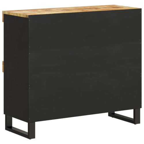 Страничен шкаф 85x33x75 см манго масивно дърво
