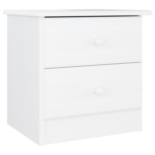 Нощно шкафче бяло ALTA 41x35x41 см бор масив