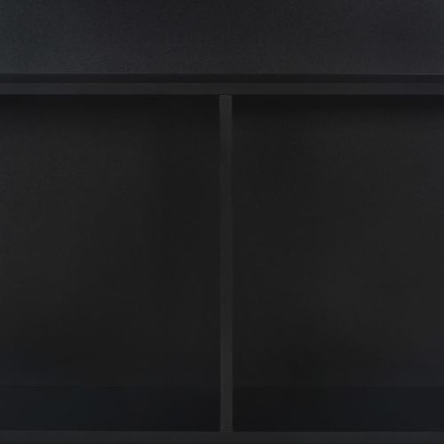 Бар маса с 2 плота, черна, 130x40x120 см
