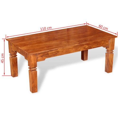 Маса за кафе масивно дърво 110x60x45 см