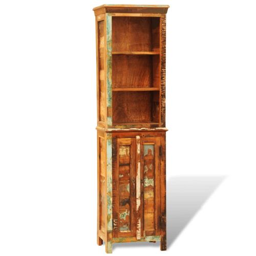 Етажерка за книги, ргенерирана дървесина масив, винтидж