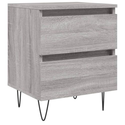 Нощно шкафче сив сонома 40x35x50 см инженерно дърво