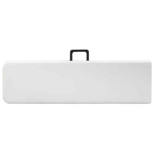 Сгъваеми градински пейки, 2 бр, 180 см, HDPE, бели