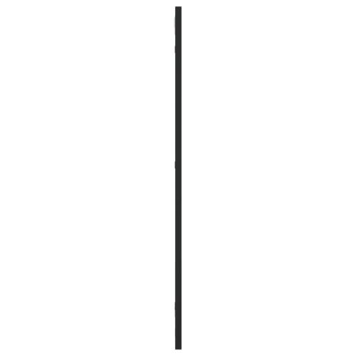Стенно огледало, черно, 30x80 см, правоъгълно, желязо